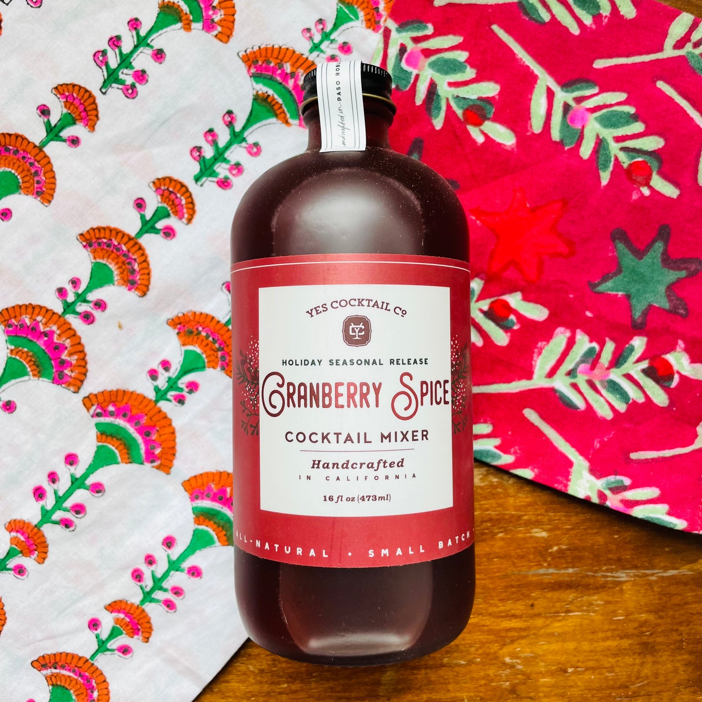 Cranberry Spice Cocktail Mixer- Yes Cocktail Co.