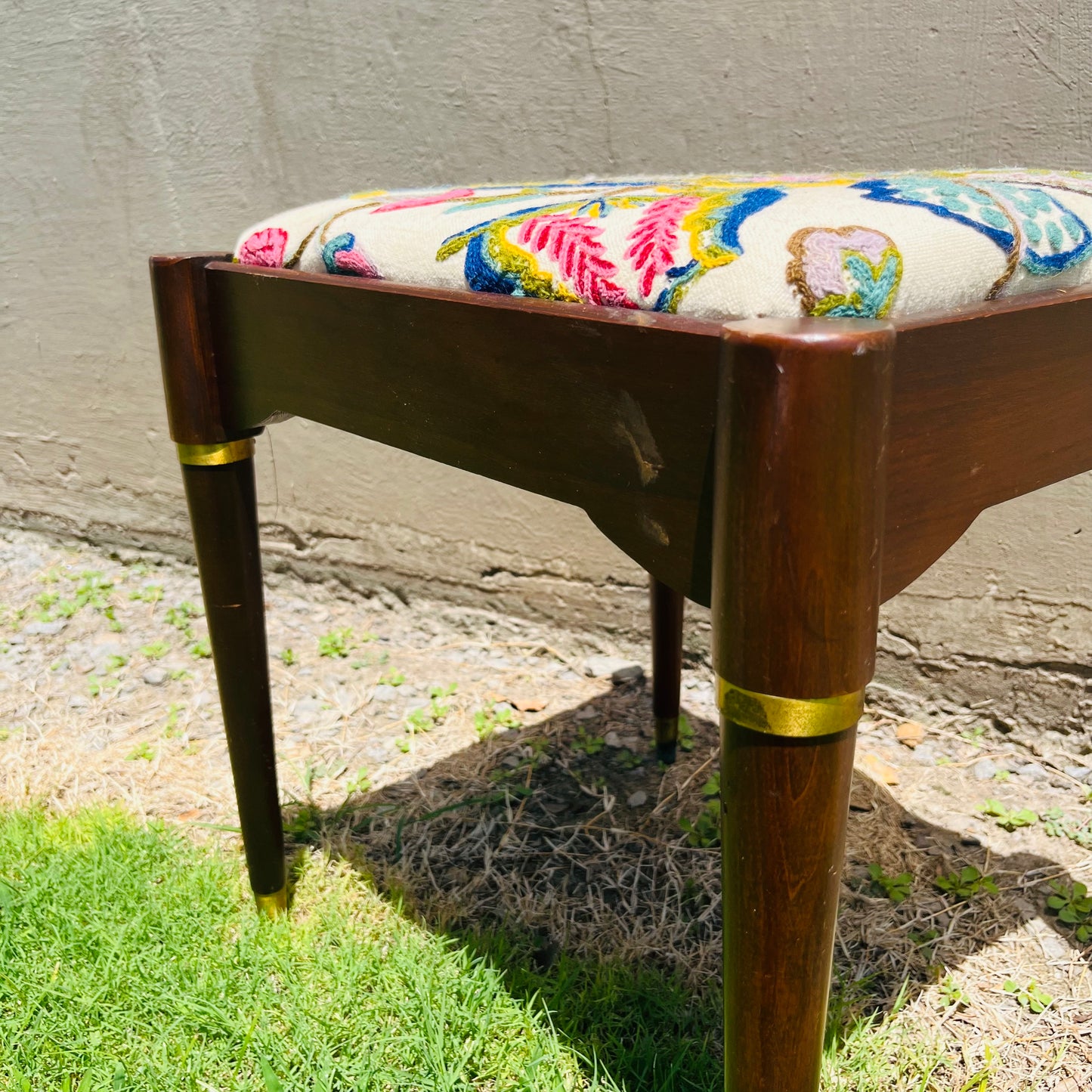 Mid Century Modern Sewing Machine Stool- Vintage