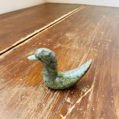 Inuit Carved Serpentine Stone Duck- Vintage