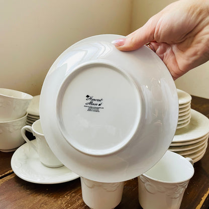39 Piece White Harvest Moon Dish Set- Vintage
