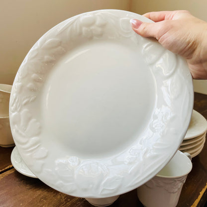 39 Piece White Harvest Moon Dish Set- Vintage