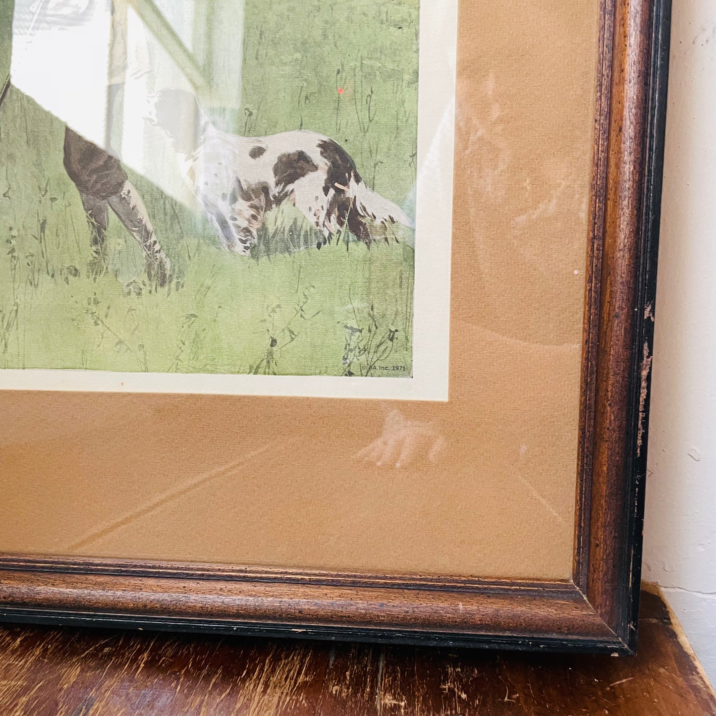 Framed "The Conciliator" Print by Arthur Burdett Frost- Vintage