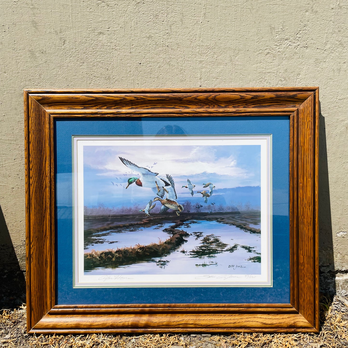 Framed "After Hours" Print by Zettie Jones- Vintage