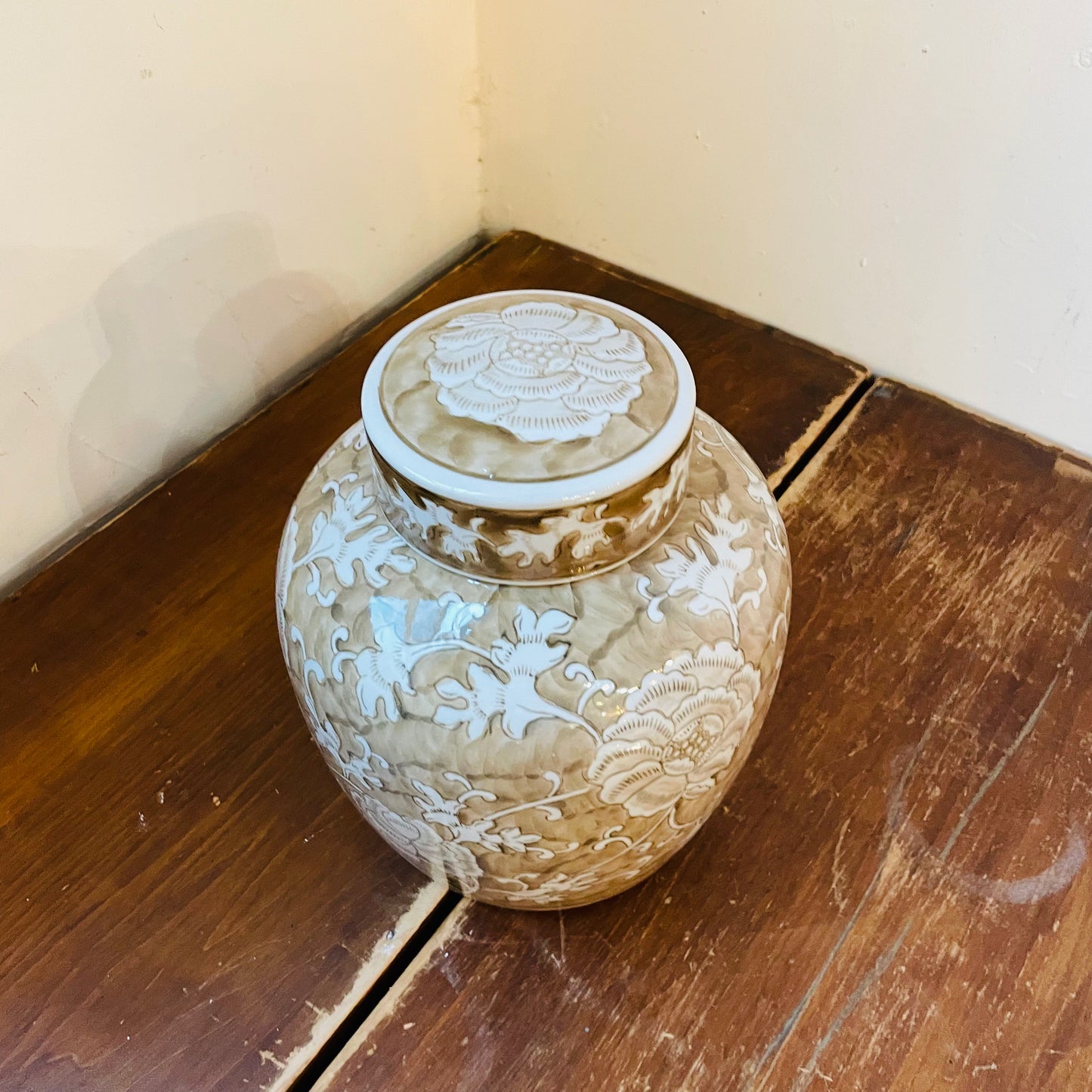 Province Lotus Lidded Jar