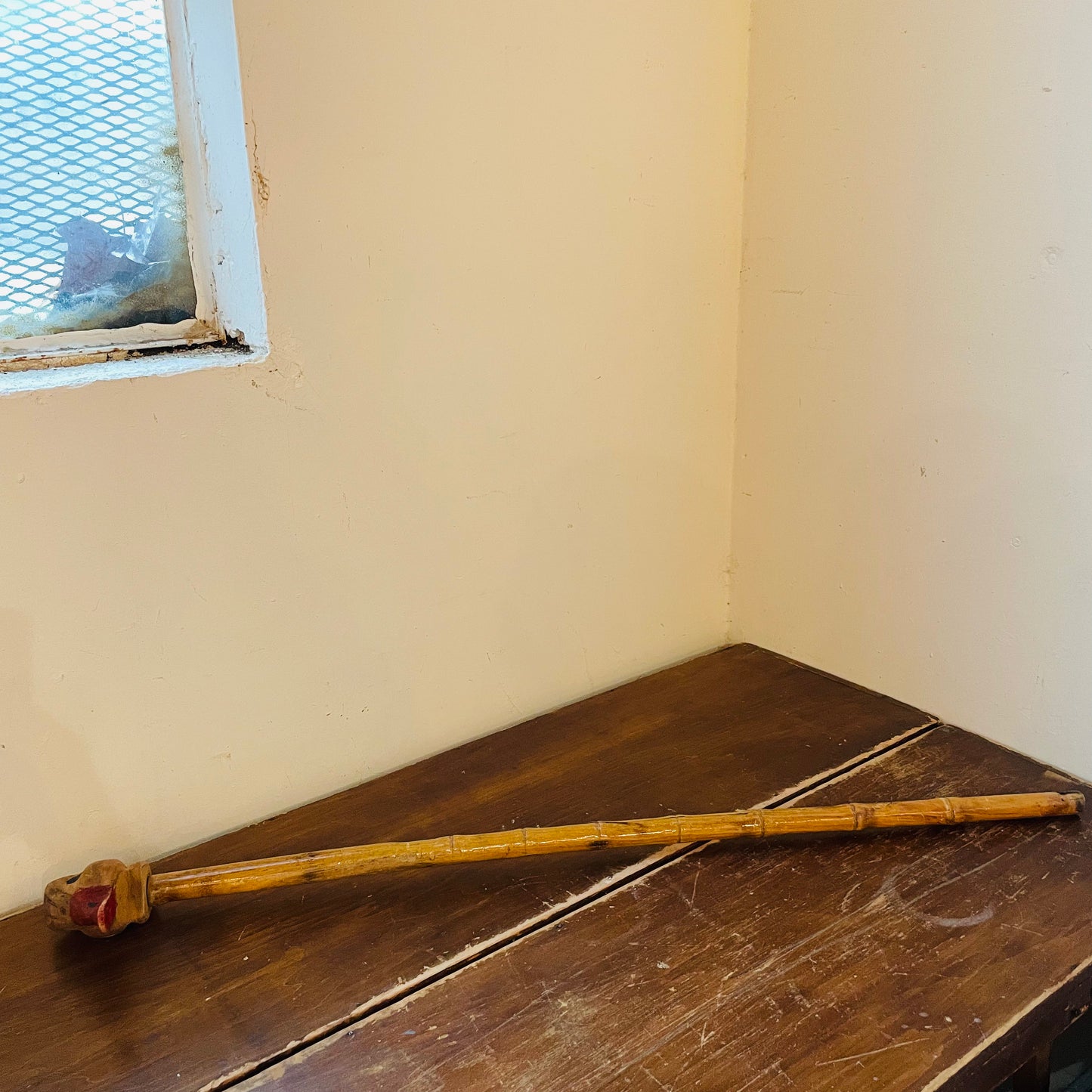 Wooden Duck Head Walking Stick- Vintage