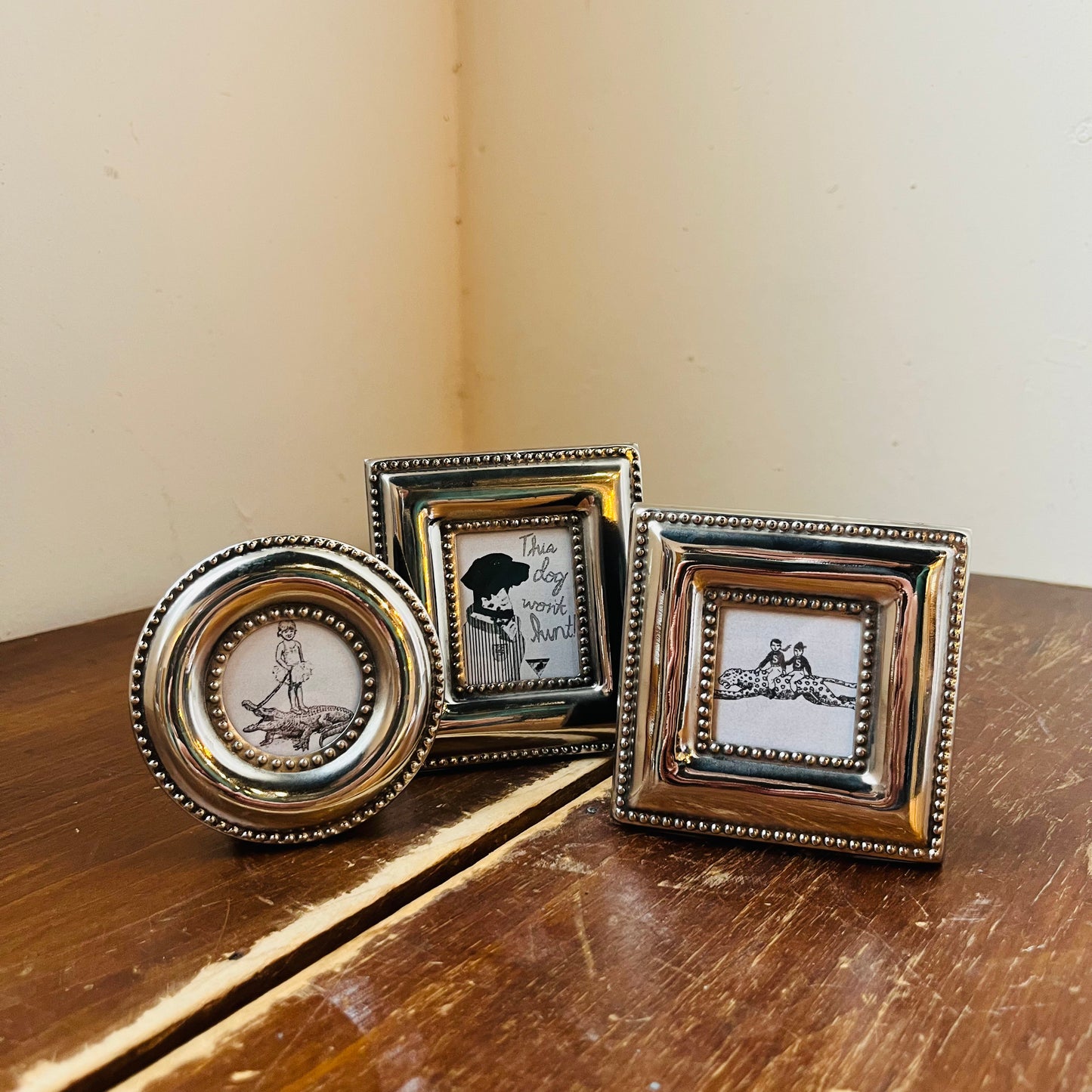 Silver Beaded Mini Frame