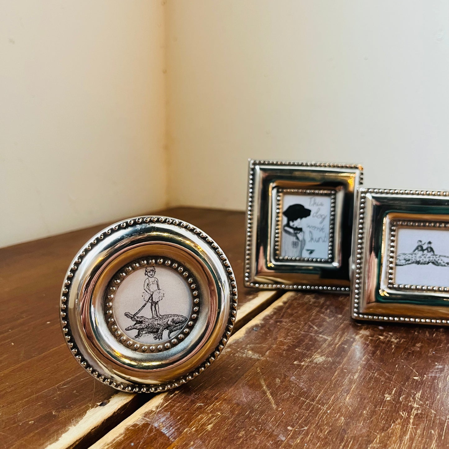 Silver Beaded Mini Frame