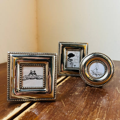 Silver Beaded Mini Frame