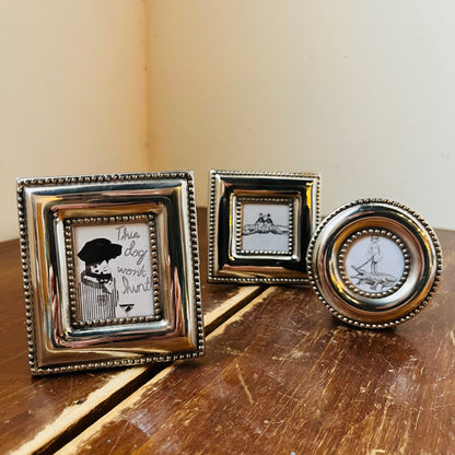 Silver Beaded Mini Frame