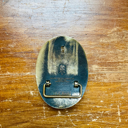 Ducks Landing Brass Belt Buckle- Vintage