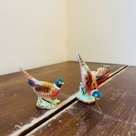 Enesco Ring Neck Pheasant Salt & Pepper Shakers- Vintage