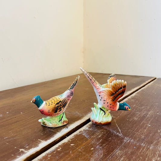 Enesco Ring Neck Pheasant Salt & Pepper Shakers- Vintage