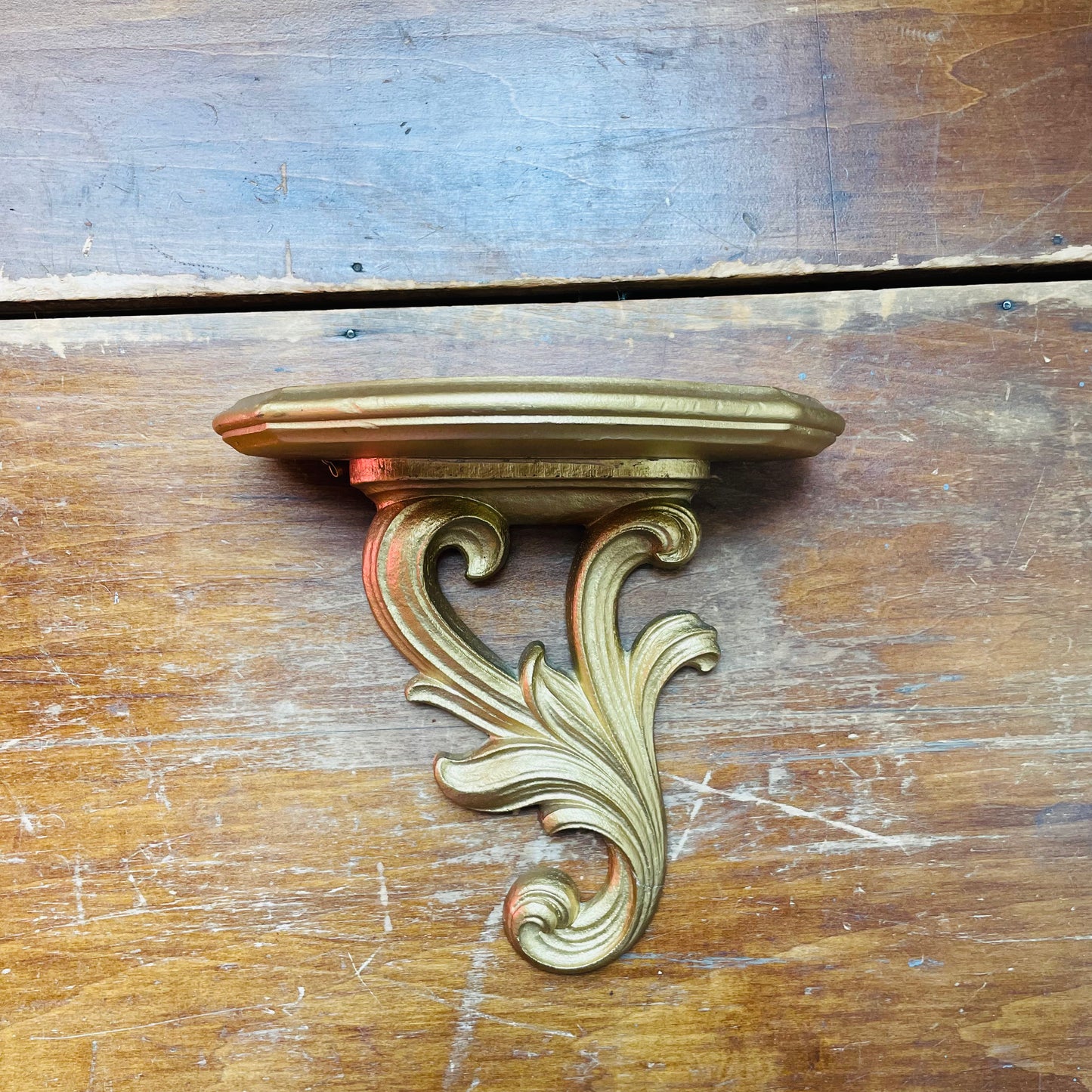 Syroco Wood Carved Wall Ledge- Vintage