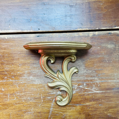 Syroco Wood Carved Wall Ledge- Vintage