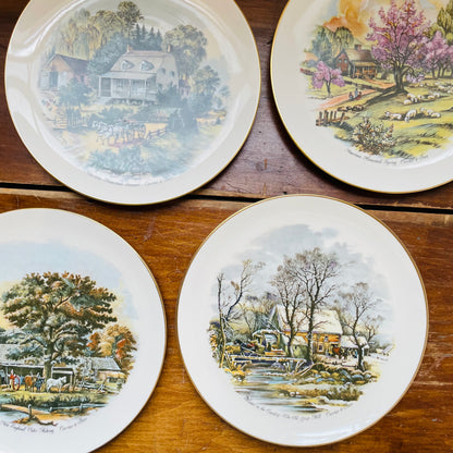 American Homestead Plate Set- Vintage