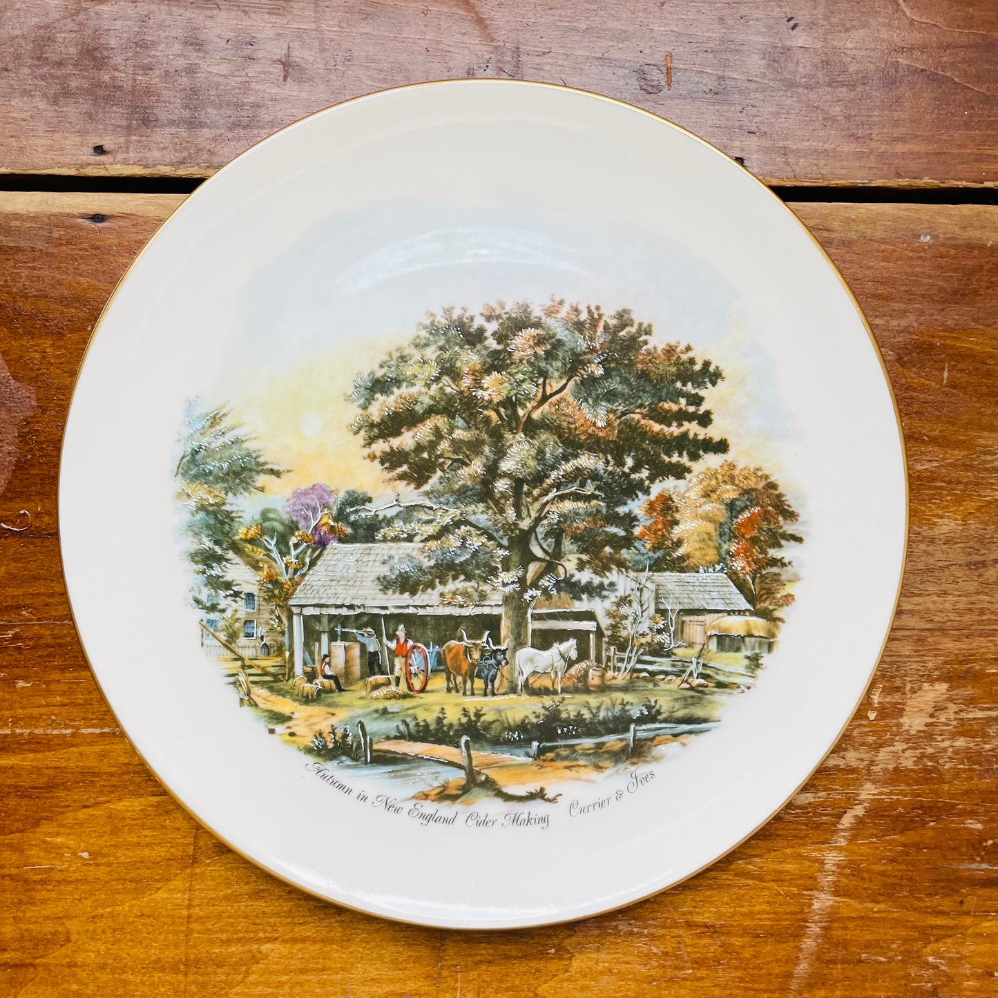 American Homestead Plate Set- Vintage