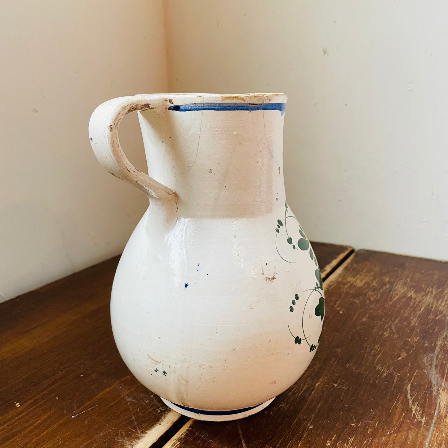 Slovakia Modra Pottery Pitcher- Vintage