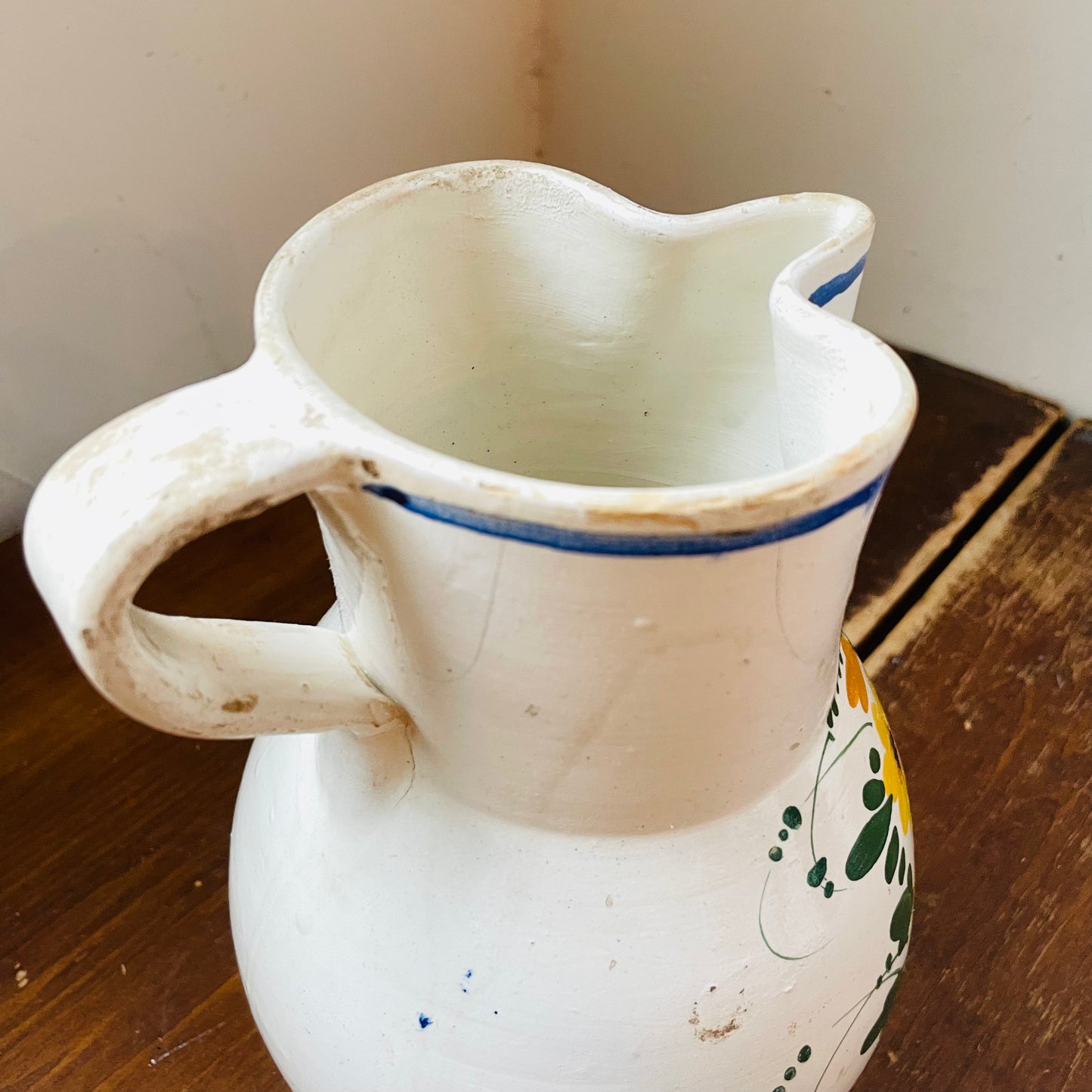 Slovakia Modra Pottery Pitcher- Vintage