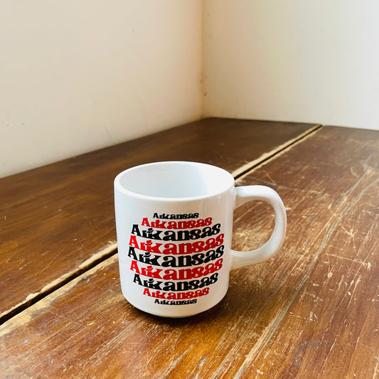 Stacked "Arkansas" Coffee Mug- Vintage