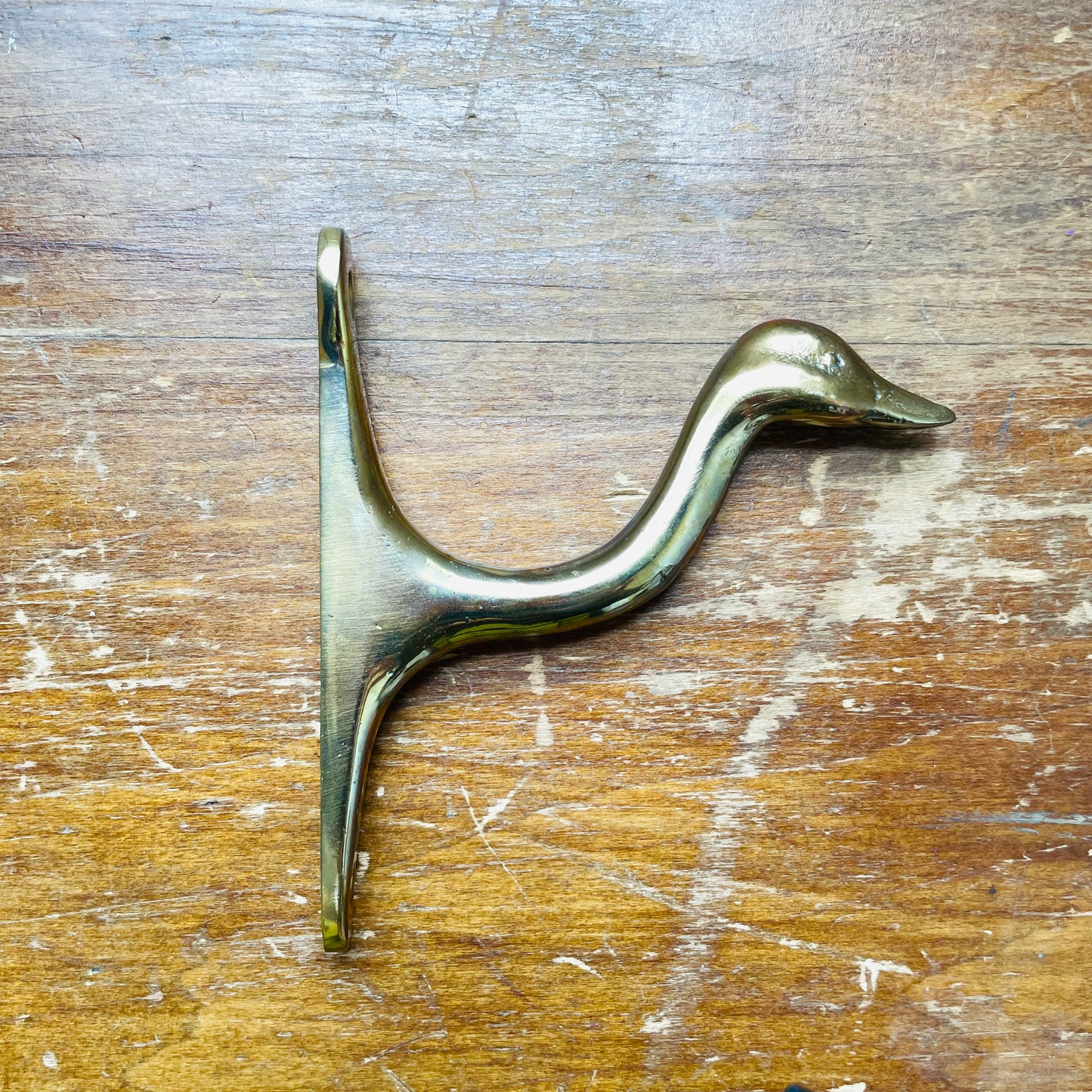 Brass Duck Head Wall Hook- Vintage