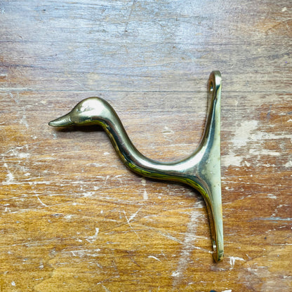 Brass Duck Head Wall Hook- Vintage