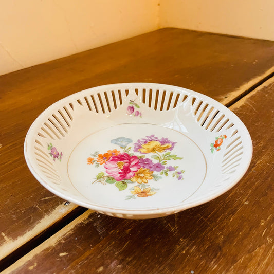 Schumann Reticulated Porcelain Dish- Vintage