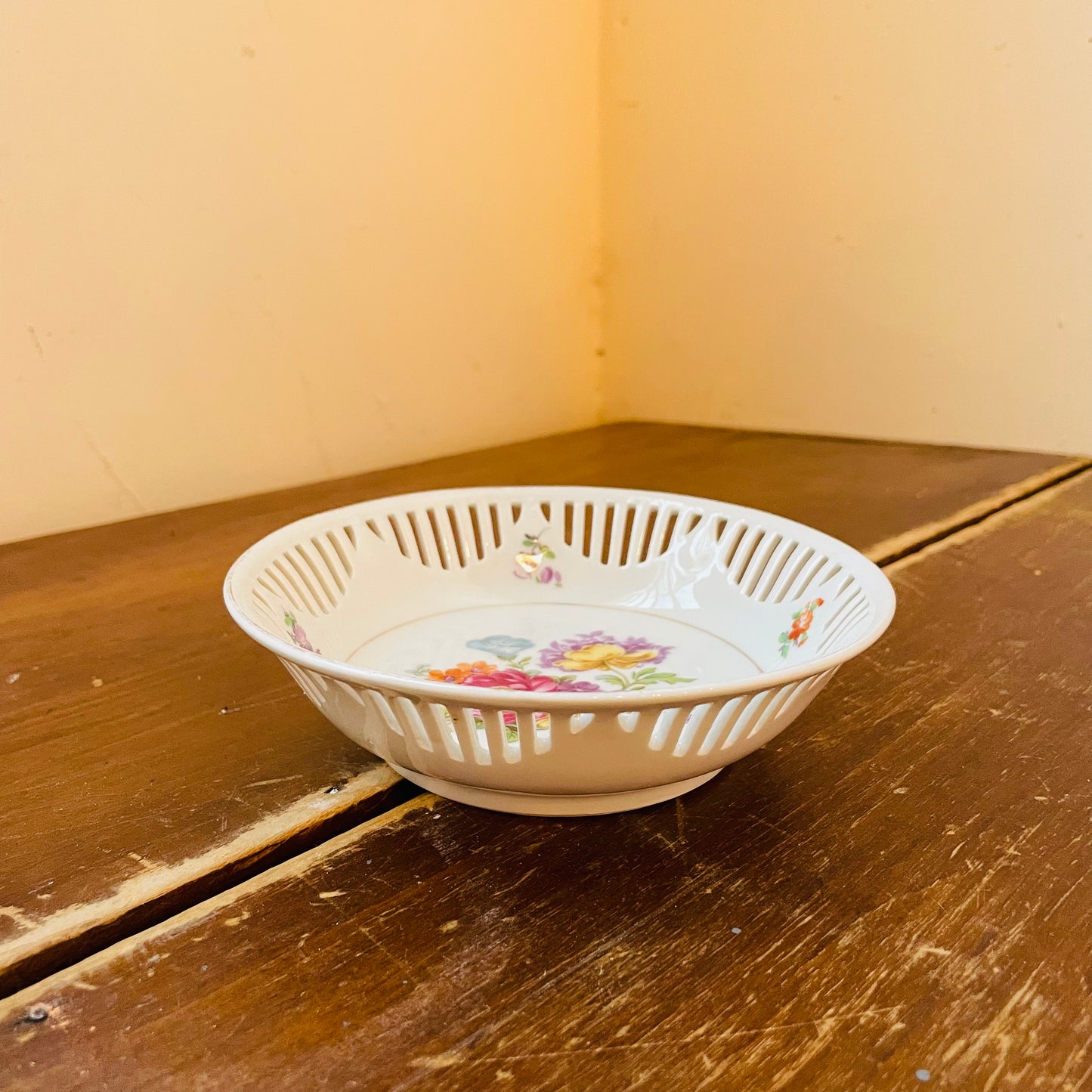 Schumann Reticulated Porcelain Dish- Vintage