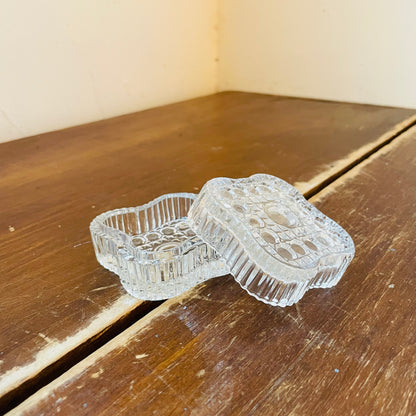 Romanian Glass Trinket Box- Vintage