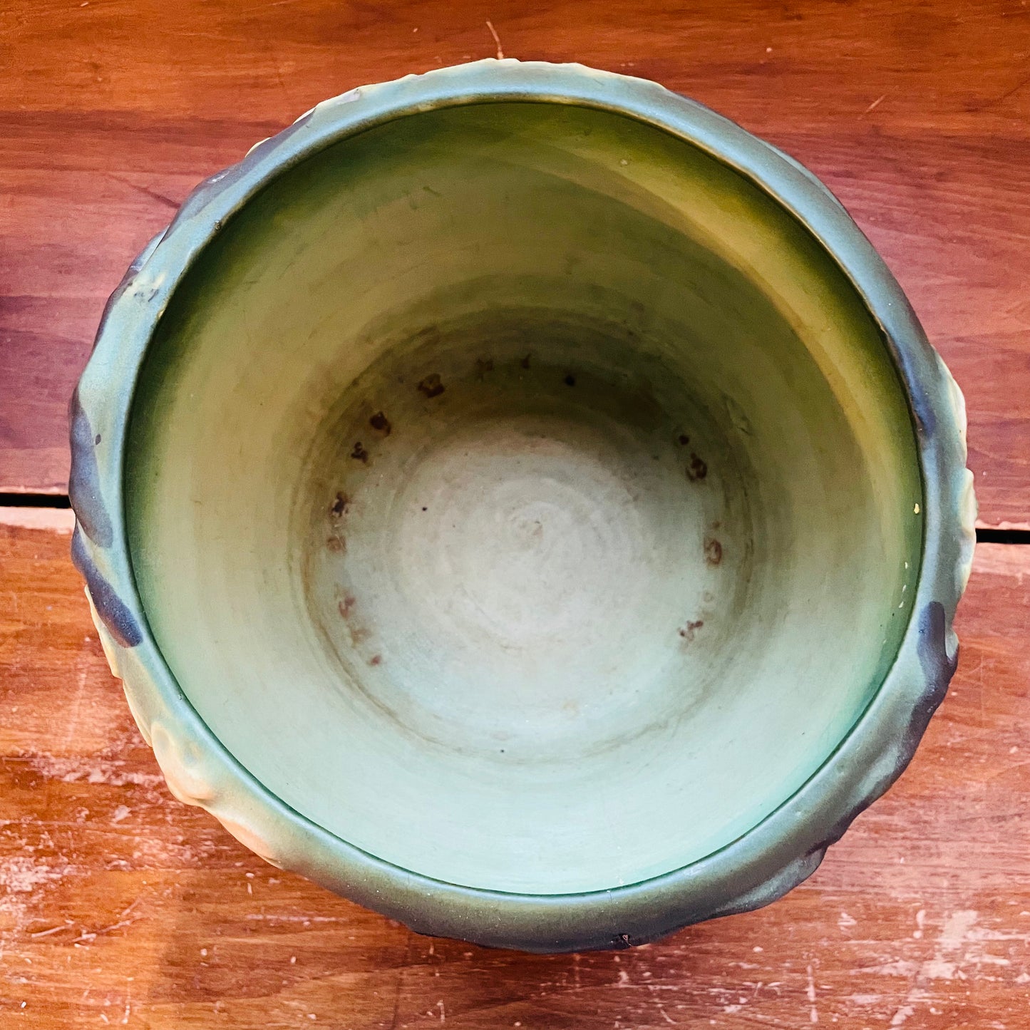 Roseville Pottery Green Dogwood Jardiniere- Antique