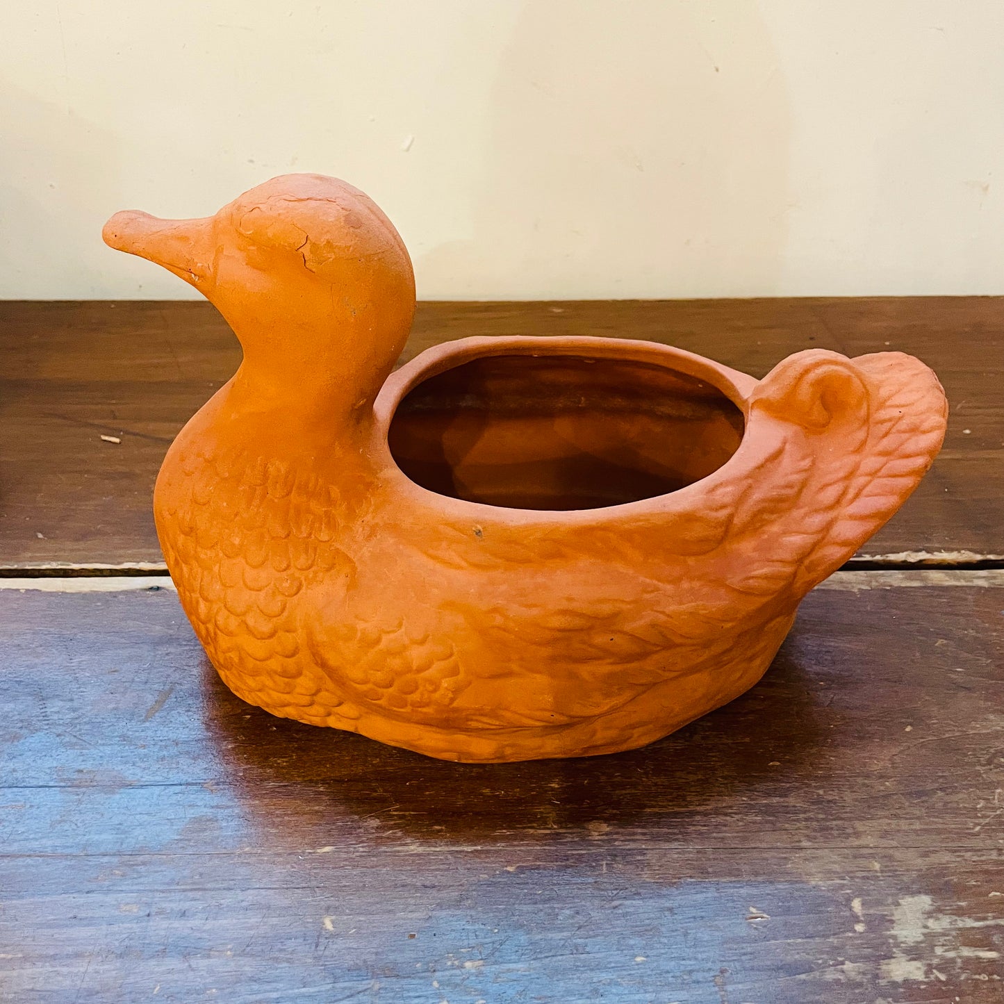 Terracotta Duck Shaped Planter- Vintage