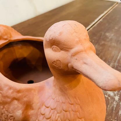 Terracotta Duck Shaped Planter- Vintage