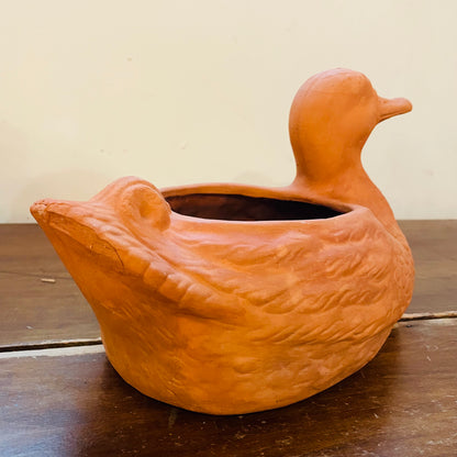 Terracotta Duck Shaped Planter- Vintage
