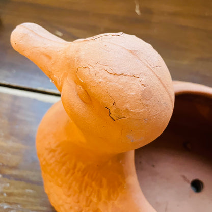 Terracotta Duck Shaped Planter- Vintage