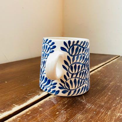 Cape May Cream & Blue Stoneware Mug