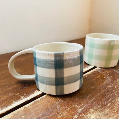 Meadow Gingham Stoneware Mug