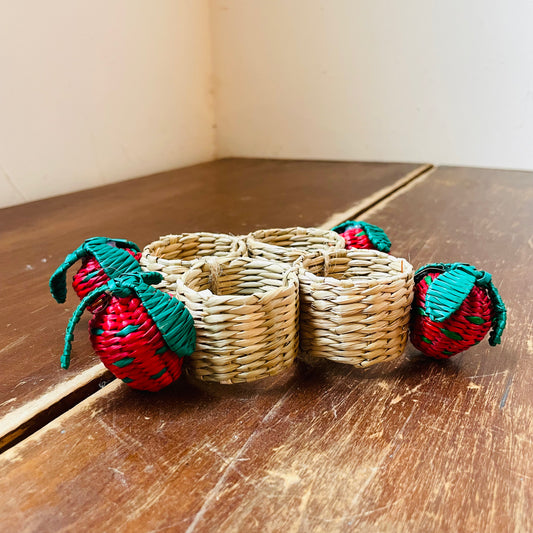 Seagrass Strawberry Napkin Rings