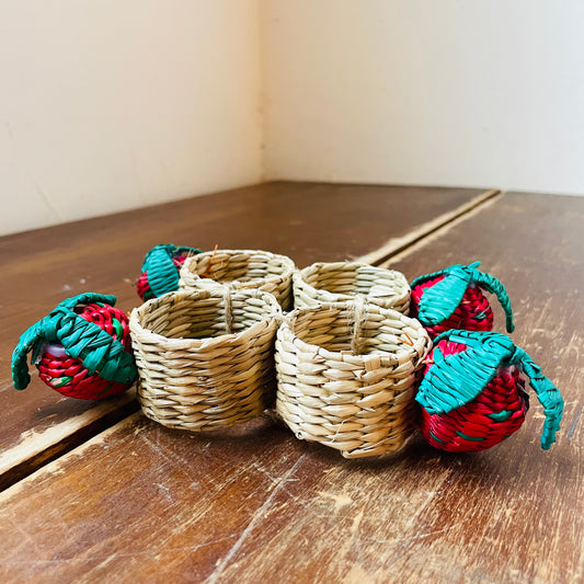 Seagrass Strawberry Napkin Rings