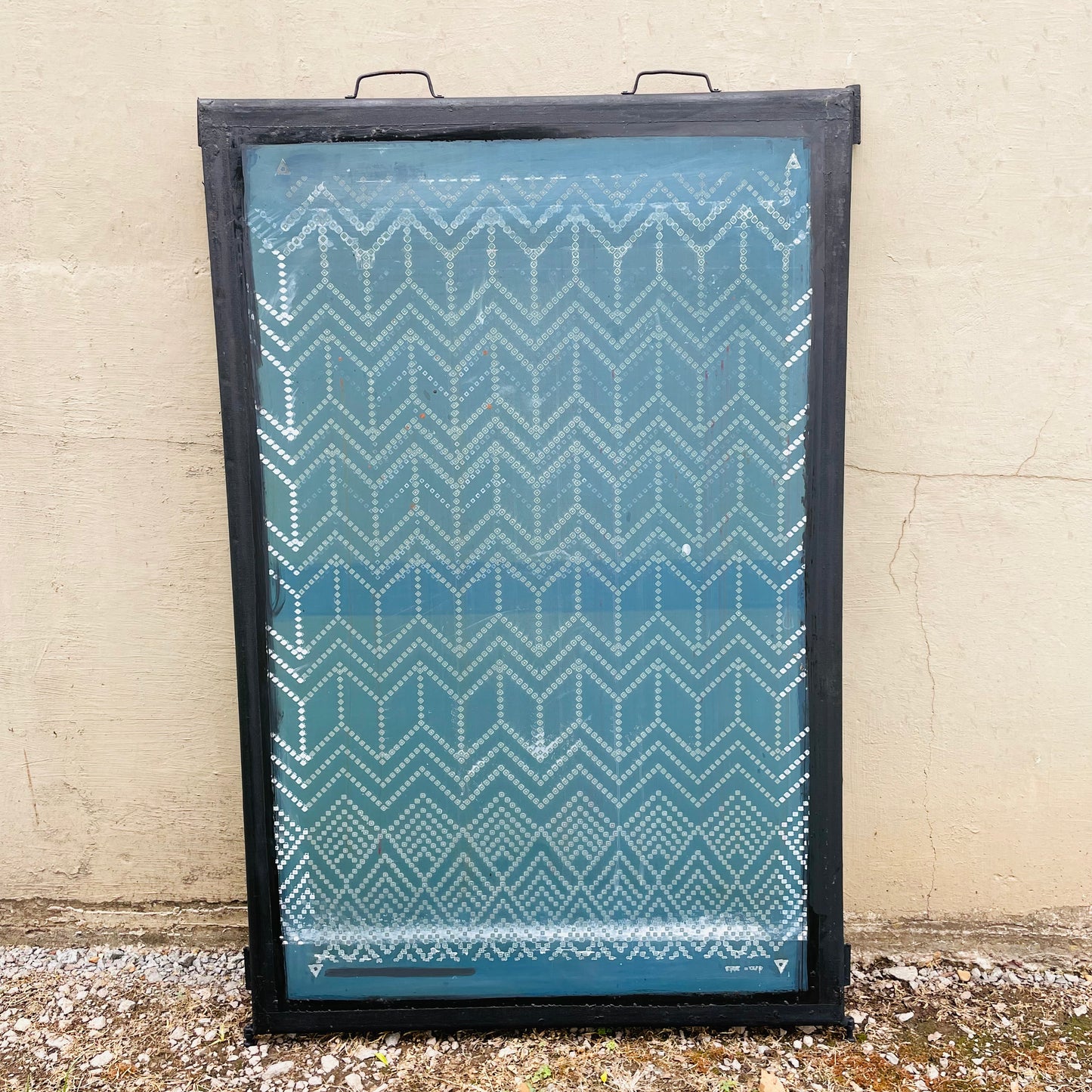 Found Metal Silk Screen Frame