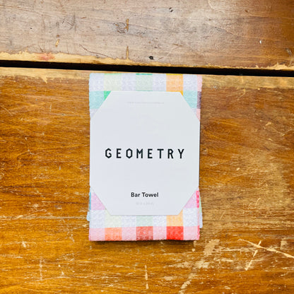 Woven Spring Plaid Bar Towel