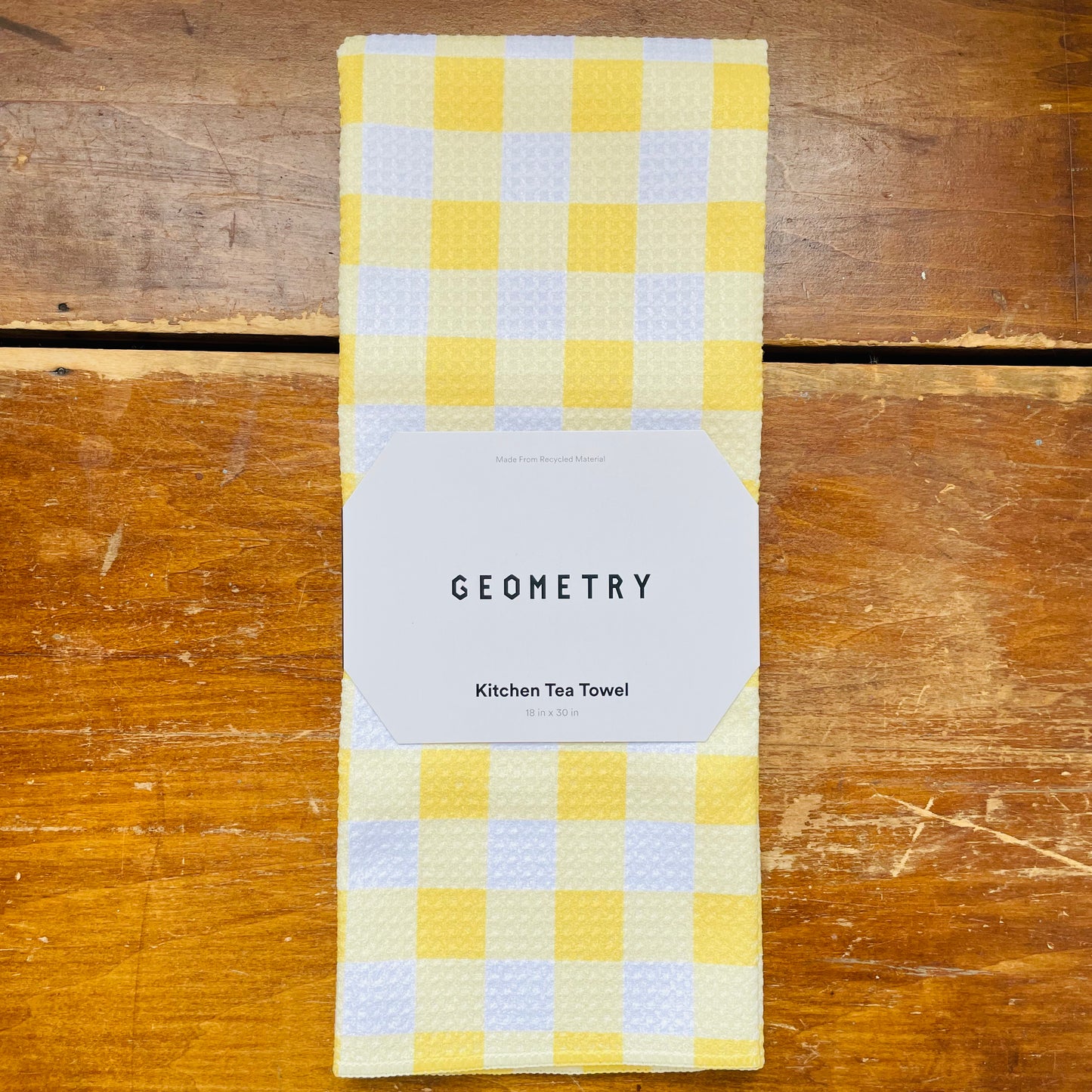 Lemon Gingham Tea Towel
