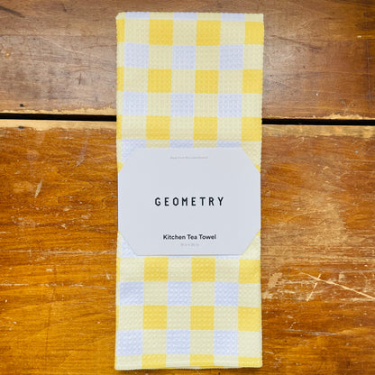 Lemon Gingham Tea Towel