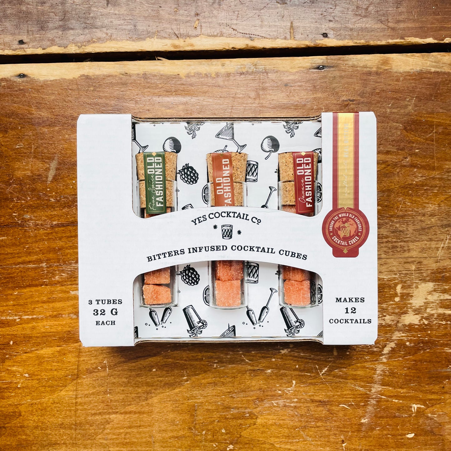 Bitters Infused Cocktail Cube Gift Set: Around the World Old Fashioned