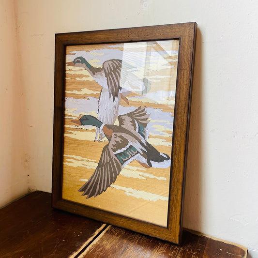 Mallards Flying Left Paint by Number Framed Print