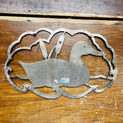 Duck in the Marsh Metal Trivet- Vintage