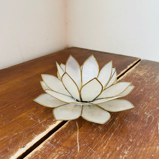 Lapis Lotus Candle Holder- Vintage