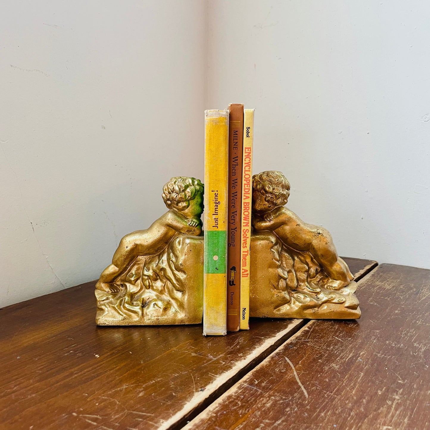 Hollywood Regency Toddler Bookends- Vintage