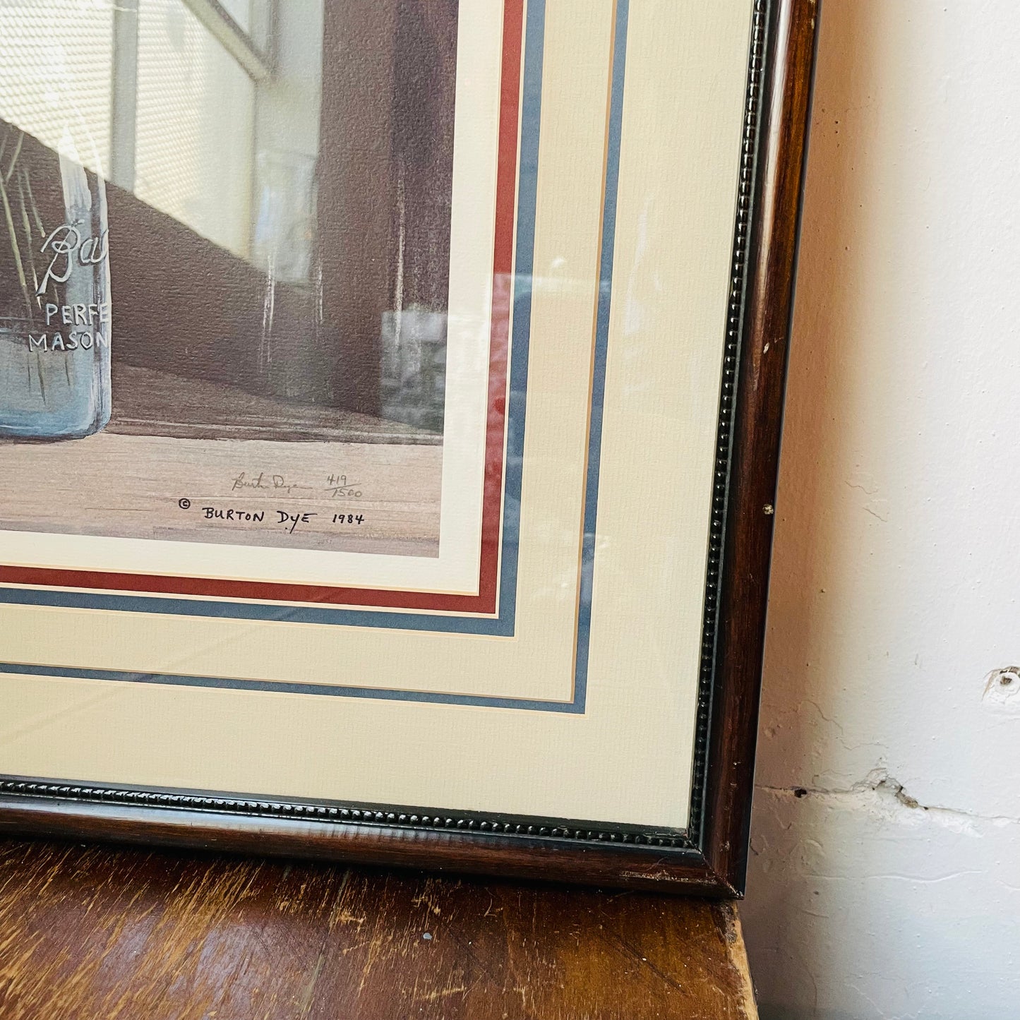 "Fresh Strawberries" by Burton Dye Framed Print- Vintage