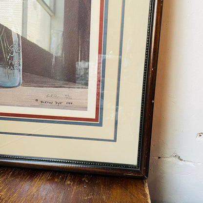 "Fresh Strawberries" by Burton Dye Framed Print- Vintage