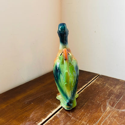 St. Clement, France Majolica Ceramic Mallard Pitcher- Vintage