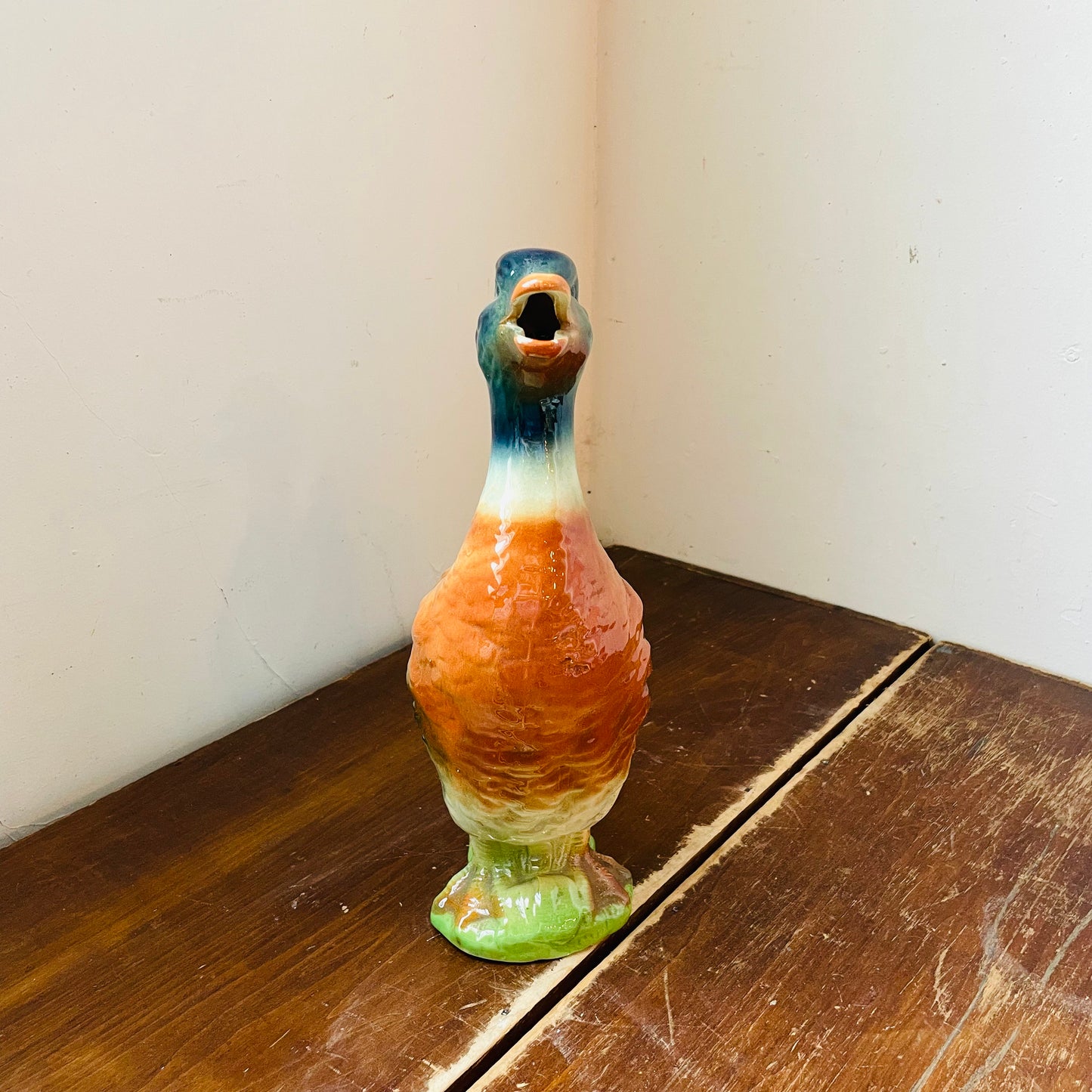 St. Clement, France Majolica Ceramic Mallard Pitcher- Vintage